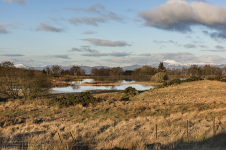 Early morning Stunning view of a Scottish Lochの写真素材
