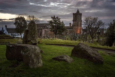 Spooky Castle Graveyardの写真素材