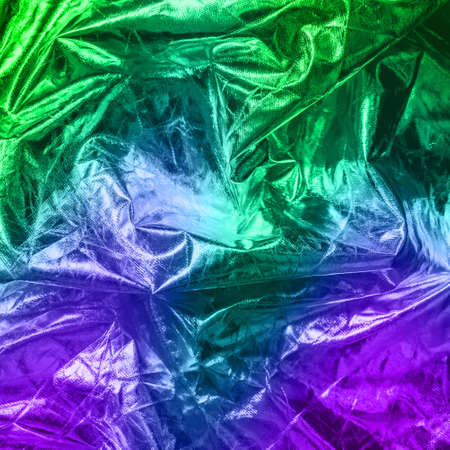 The texture of the crumpled fabric for your background. Trendy neon colours. Place for your text.の写真素材