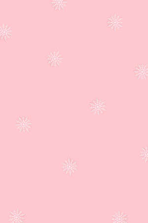 Winter pattern made of snowflakes and on pink background. Christmas concept. Flat lay.の写真素材