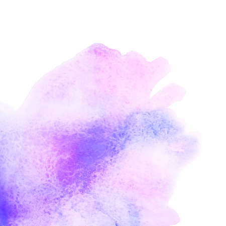 Abstract watercolor background with blue and lilac stains. Copy space.の写真素材