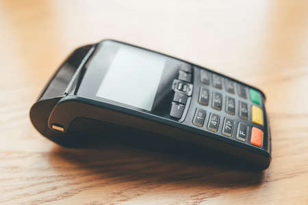Contactless payment for purchases by card. Online shopping concept.の写真素材