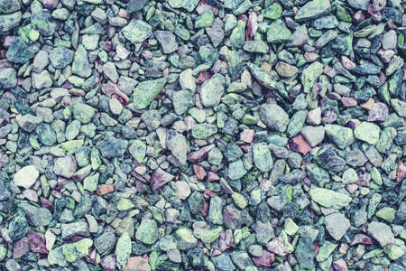 Multi-colored texture of gravel. The view from the top. Close up.の写真素材