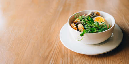 Fresh vegetarian salad in oriental style with falafel.の写真素材