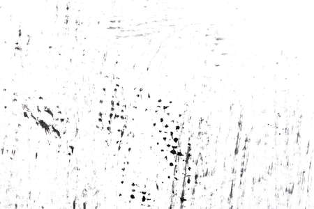 Abstract drops and smears of black acrylic paint isolated on a white background.の写真素材