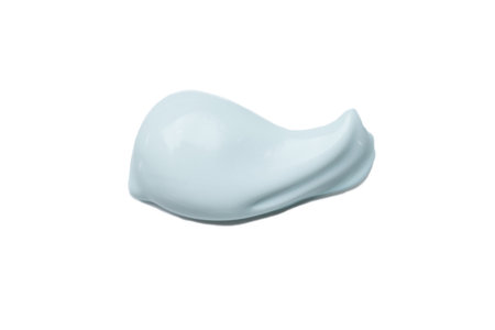 Smear of cosmetic clay isolated on a white background.の写真素材