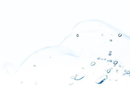 Transparent hyaluronic acid gel texture isolated on a white background.の写真素材