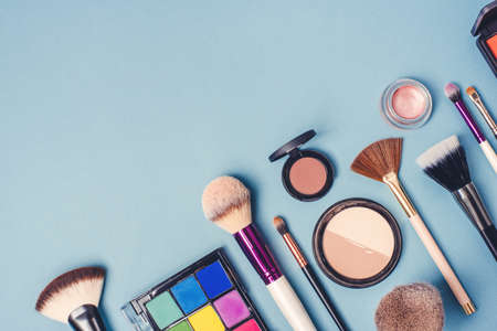 A set of different cosmetics for make-up.の写真素材