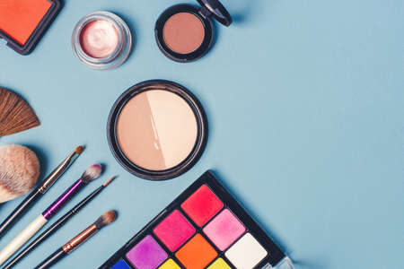 A set of different cosmetics for make-up.の写真素材