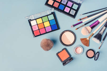 A set of different cosmetics for make-up.の写真素材