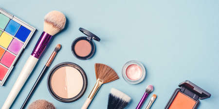 A set of different cosmetics for make-up.の写真素材