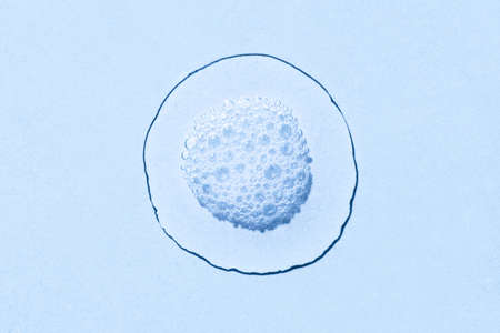 Drop of soap, shower gel or shampoo foam.の写真素材