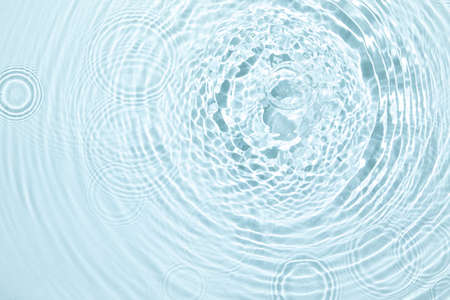 The texture of water on a blue background.