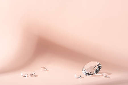 Pink background for product presentation.の写真素材