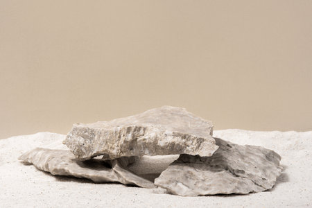 Natural cosmetic background for product presentation.の写真素材