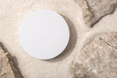 Natural cosmetic background for product presentation.の写真素材