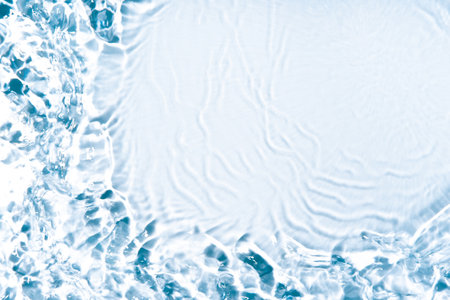 The texture of water on a white background.の写真素材