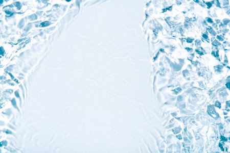 The texture of water on a white background.の写真素材