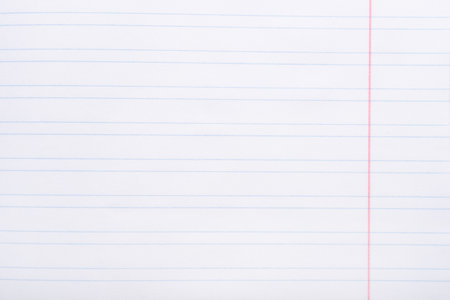 A white lined page from a study notebook.