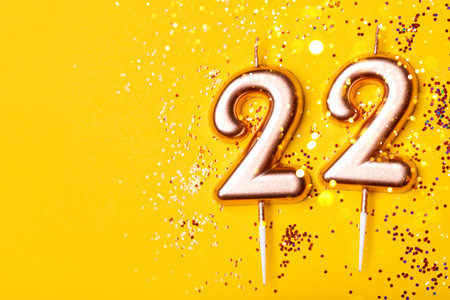 22 years celebration. Greeting banner.の写真素材