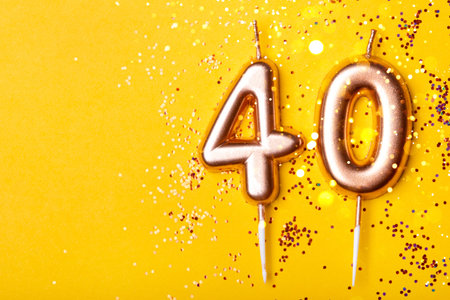 40 years celebration. Greeting banner.の写真素材