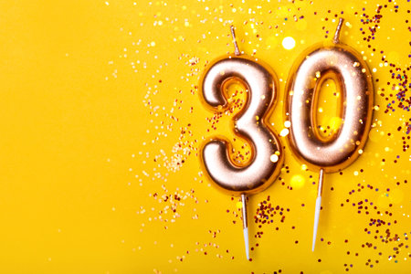 30 years celebration. Greeting banner.の写真素材