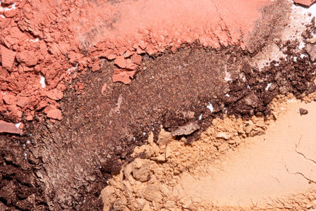 Smears of broken eye shadow.の写真素材