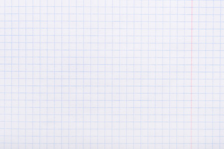 A white sheet in a cage from a notebook.の写真素材