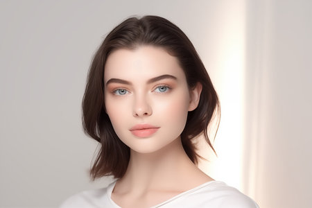 Portrait of a beautiful young woman.の素材