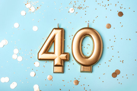 40 years celebration. Greeting banner.の写真素材