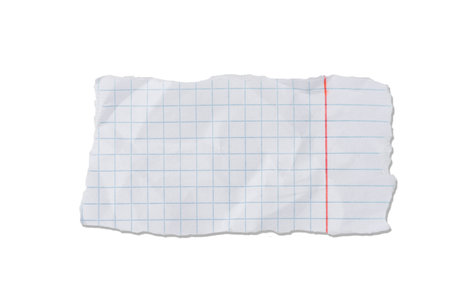 A torn piece of craft paper on a white backgroundの写真素材