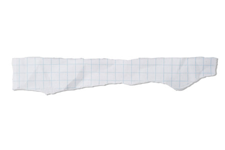 A torn piece of craft paper isolated on a white background. Perfect for eco-friendly designs and art projectsの写真素材
