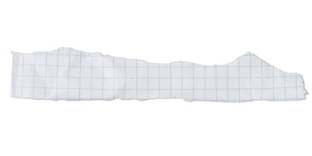 A torn piece of craft paper isolated on a white background. Perfect for eco-friendly designs and art projectsの写真素材