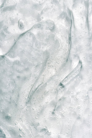 Transparent gel on a white background.の写真素材