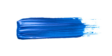 Bold Blue Brush Stroke. Vibrant Abstract Paint Textureの写真素材