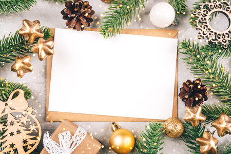 Christmas Frame with Blank Space for Textの写真素材