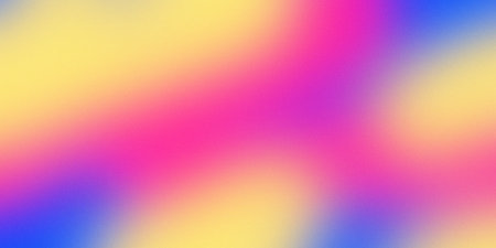 A vibrant gradient background with vibrant pink, blue and yellow huesの写真素材