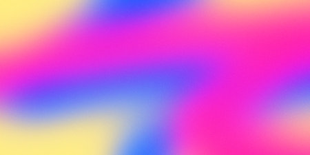 A vibrant gradient background with vibrant pink, blue and yellow huesの写真素材
