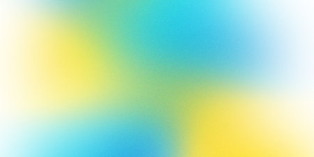 A vibrant gradient background with vibrant blue and yellow hues blending seamlessly into each other. A design with a subtle noise texture that adds depth and visual interest.の写真素材