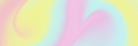 Bright gradient background with light pink, blue and yellow hues. The design is perfect for banners, posters, headlines and covers.の写真素材