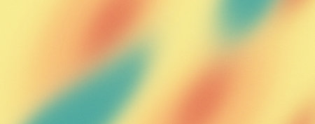 Bright gradient background of light yellow, orange and turquoise colors with a grainy texture. The design is perfect for banners, posters, headlines and covers.の写真素材