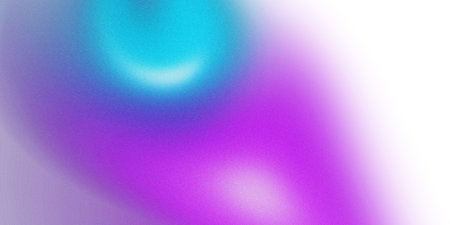 Abstract gradient in purple and turquoise colors with grainy texture on white background. Perfect for banners, posters, headers or cover designsの写真素材