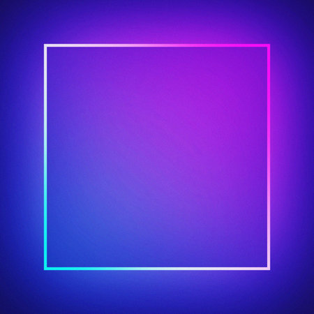 Neon frame for your design in blue and pink colorsの写真素材