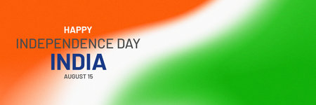 The background is in the colors of the Indian flag with a grainy textureの写真素材