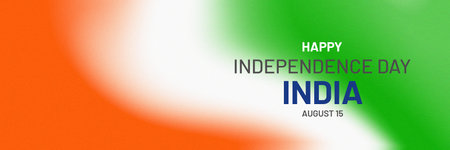 The background is in the colors of the Indian flag with a grainy textureの写真素材
