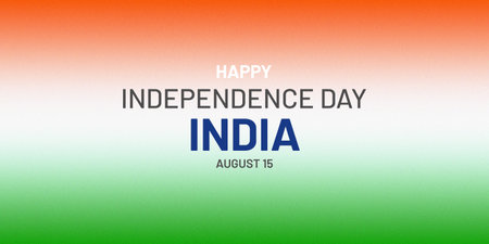 The background is in the colors of the Indian flag with a grainy textureの写真素材