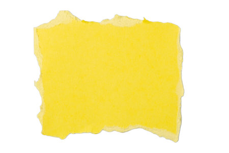 A torn piece of craft paper on a white backgroundの写真素材