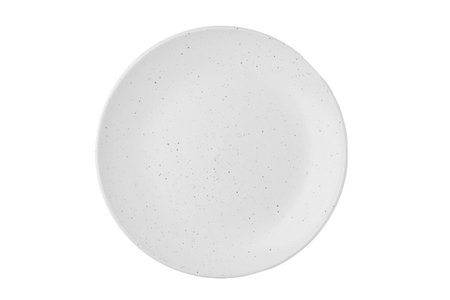 An empty plate on a isolated on white background.の写真素材