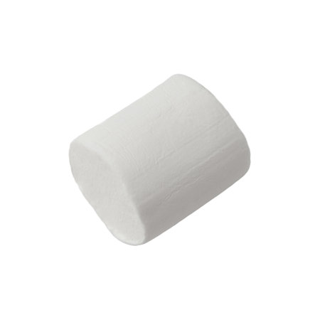 One marshmallow isolated on white backgroundの写真素材