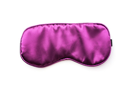 Sleeping eye mask isolated on white backgroundの写真素材